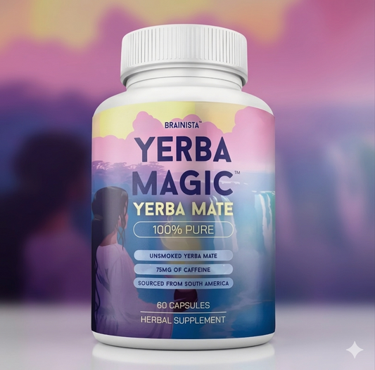 Yerba Magic Cápsulas de Yerba Mate 100% Pura 60 Cáps | Suplemento Herbal de Origen Vegetal con Antioxidantes y Polifenoles Naturales