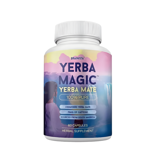 Yerba Magic Cápsulas de Yerba Mate 100% Pura 60 Cáps | Suplemento Herbal de Origen Vegetal con Antioxidantes y Polifenoles Naturales