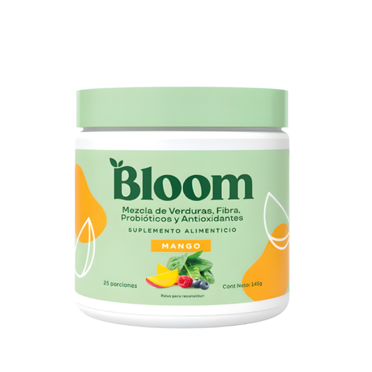 Bloom Nutrition Greens Polvo Sabor Mango 145g | Superalimentos con Probióticos, Enzimas Digestivas, Matcha y Adaptógenos Vegano Sin Gluten Keto