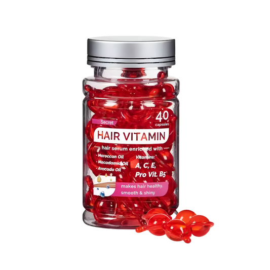 Cápsulas Capilares de Aceite Marroquí con Vitamina E y Aceite de Jojoba 30 Cáps | Tratamiento Capilar con Vitaminas A, C, B5 y Aloe Vera Sin Enjuague