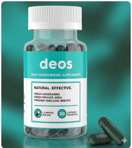 DEOS Cápsulas de Clorofila de Alta Concentración 30 Cáps | Suplemento de Clorofila Natural de Origen Vegetal para Bienestar Diario